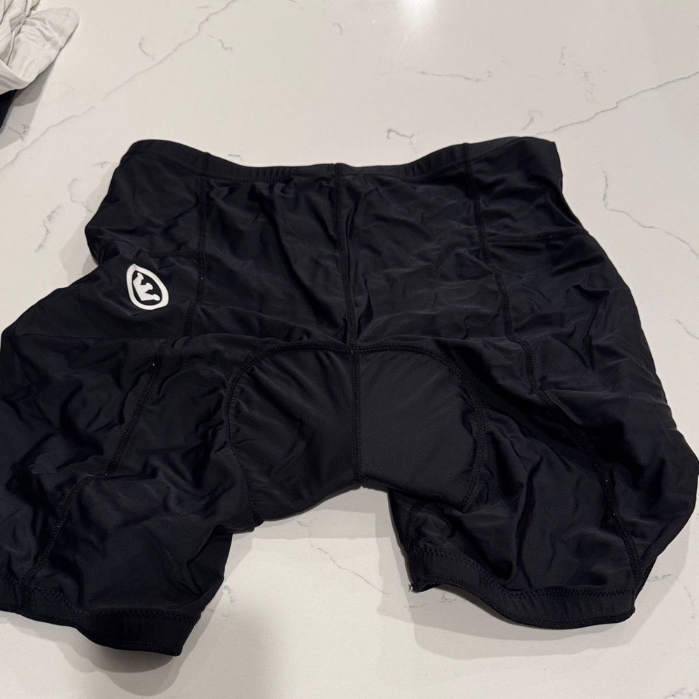 Black Cycling Shorts with Canari Logo